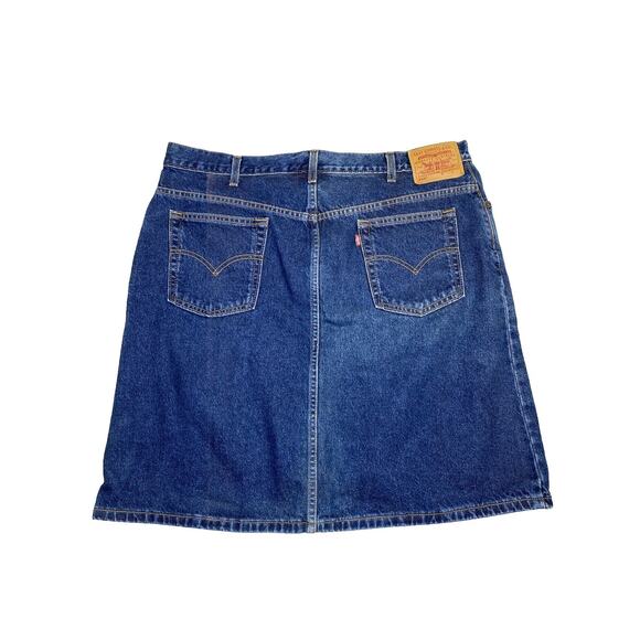 VTG 2002 Levi's 550 5-Pocket Denim Jean Skirt Size 18W Blue - Picture 2 of 7